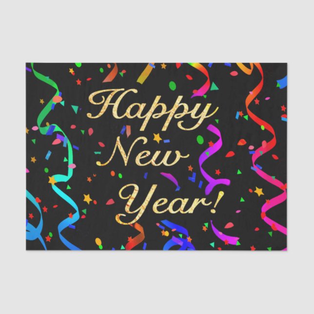 Papel De Seda O "feliz ano novo! " (Frente )