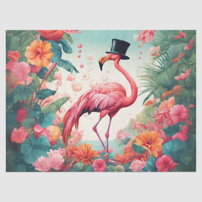 Papel De Seda O Flamingo da Festa Depois (Frente )
