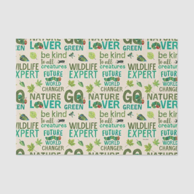 Papel De Seda O Futuro Mundial da Lagarta, muito faminto, (Frente )