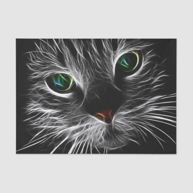 Papel De Seda O gato "elétrico" (Frente )