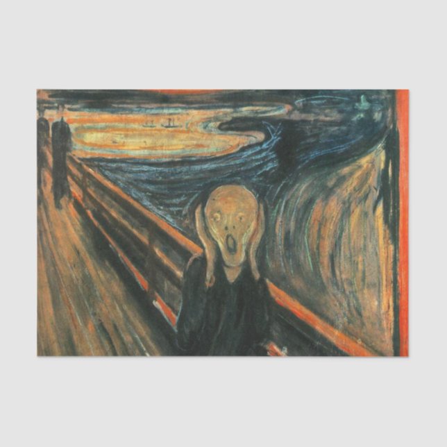Papel De Seda O Gritar Edvard Munch Modern Expressionist Art (Frente )