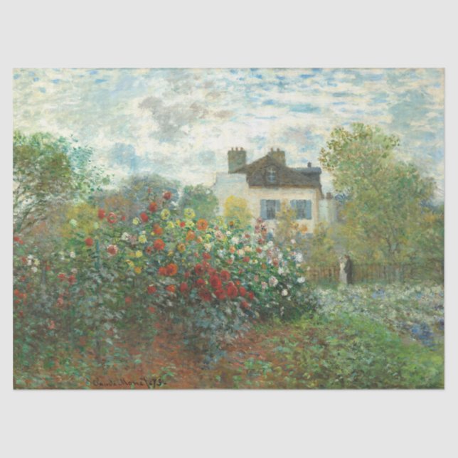 Papel De Seda O Jardim do Artista na Argentina, por Claude Monet (Frente )