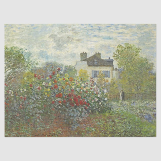Papel De Seda O Jardim do Artista na Argentina por Monet (Frente )