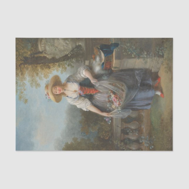 Papel De Seda O jardineiro Bonito de Jean-Frederic Schall (Frente )