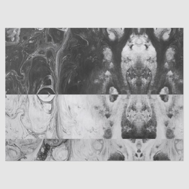 Papel De Seda O líquido acrílico das listras brancas de mármore (Frente )