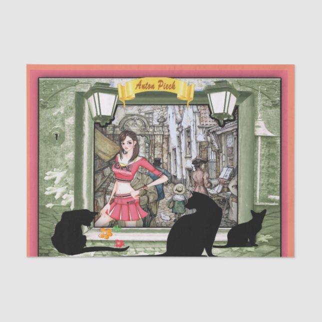 Papel De Seda O livro tem uma vela sem chama (Frente )