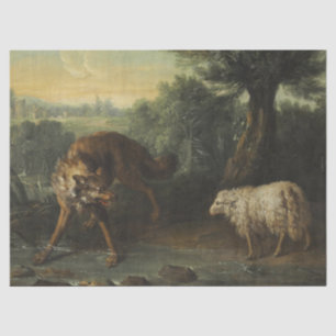 Papel De Seda O Lobo e o Lamb (por Jean-Baptiste Oudry)