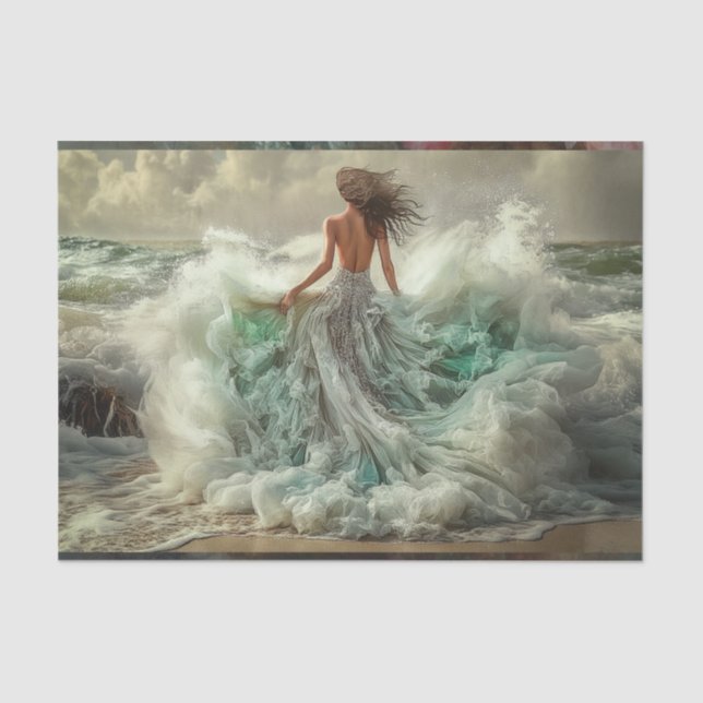 Papel De Seda O Mar Torna-se ela (Frente )