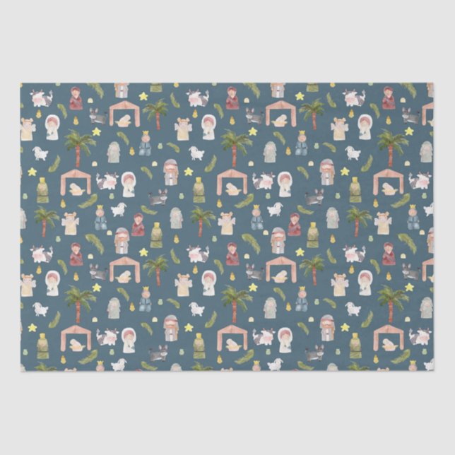 Papel De Seda O Marinho natalício Natividade (Frente )