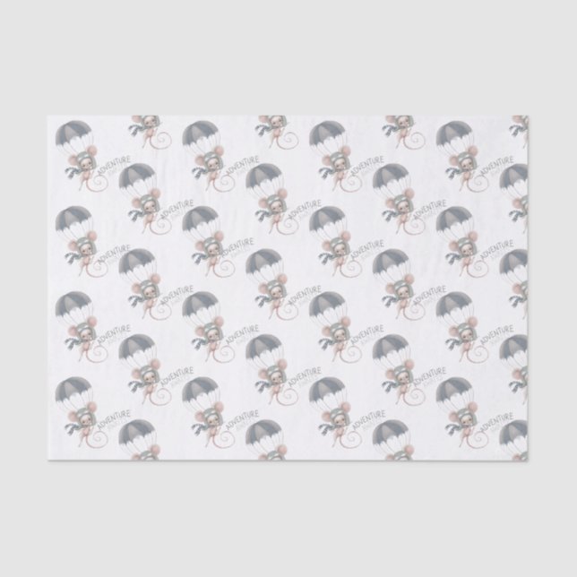 Papel De Seda O Mouse Adventure Aguarda o Tecido (Frente )