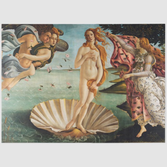 Papel De Seda O Nascimento de Vênus (detalhe), Sandro Botticelli (Frente )