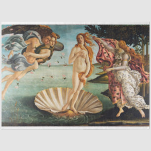 Papel De Seda O Nascimento de Vênus, Sandro Botticelli, 1485