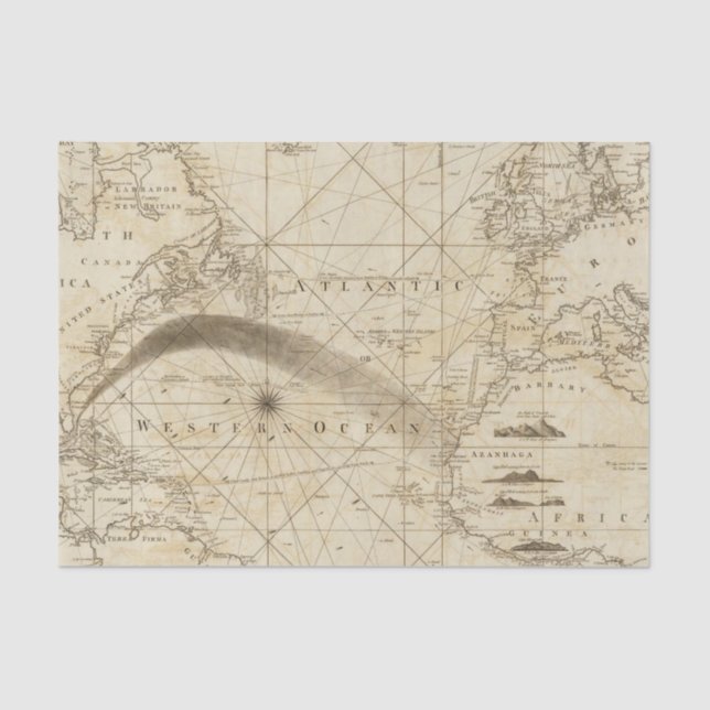 Papel De Seda O Oceano Atlântico (Frente )