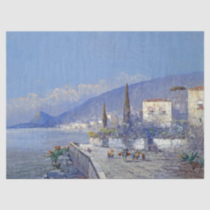 Papel De Seda O oceano de Italia da ilha de Capri floresce o