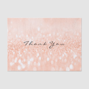 Papel De Seda O ouro cor-de-rosa do pêssego cora obrigado que d