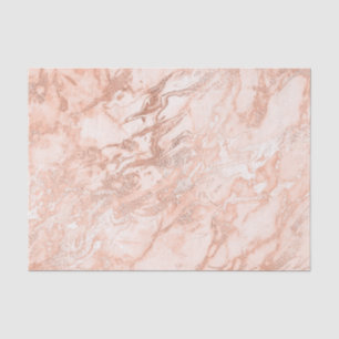 Papel De Seda O ouro cor-de-rosa do pêssego coral cora mármore