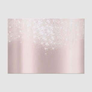 Papel De Seda O ouro do rosa branco cora areia metálica cora