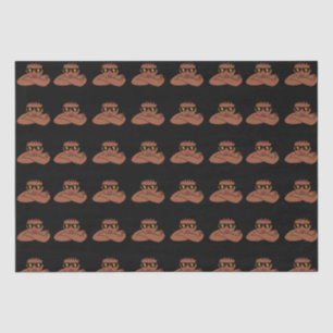 Papel De Seda O presente de aniversário do garoto negro melanina