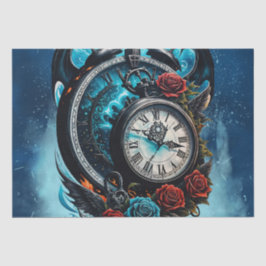 Papel De Seda O Relógio Na Mista do Infinito.