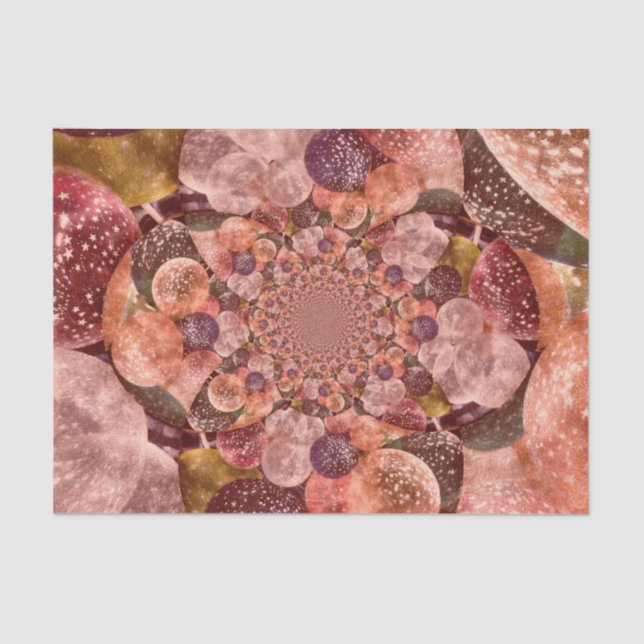 Papel De Seda O rosa roxo Stars balões do caleidoscópio (Frente )