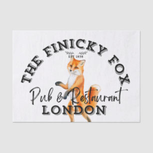 Papel De Seda O Sinal Finicky Fox - British Pub