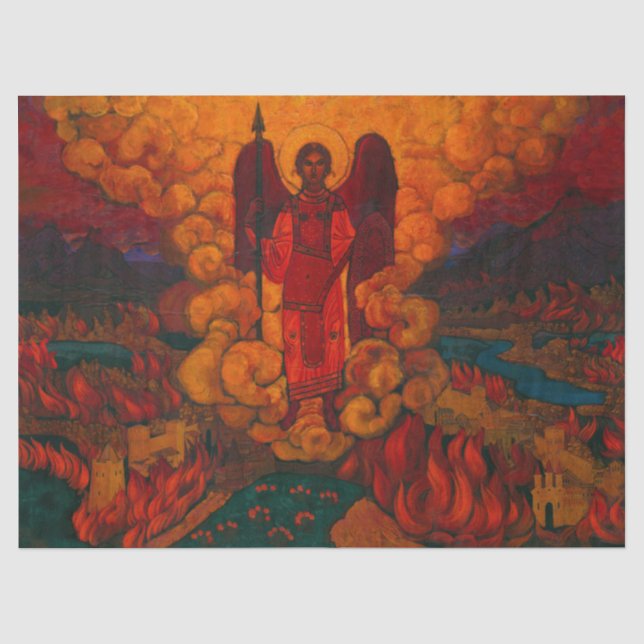 Papel De Seda O último anjo de Nicholas Roerich (Frente )