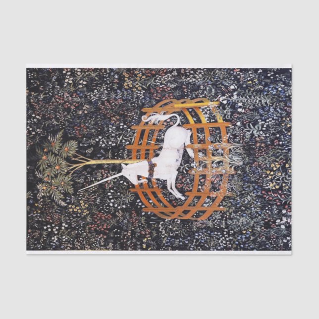 Papel De Seda O Unicórnio em cativeiro (Frente )