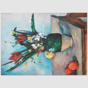 Papel De Seda O Vaso de Tulips, Paul Cezanne