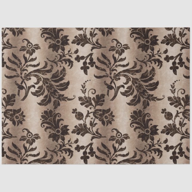 Papel De Seda O Velvet Série Bronze Design 1 (Frente )