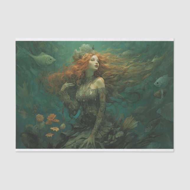 Papel De Seda O Verde Undine (Frente )