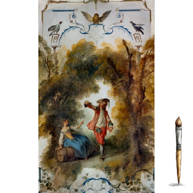 Papel De Seda O Vineyard de Nicolas Lancret (Criador carregado)