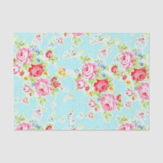 Papel De Seda O vintage elegante floral aumentou