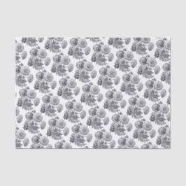 Papel De Seda O vintage/Victorian floresce a gravura