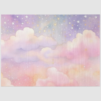 Papel De Seda O Whimsical Pastel Cloud Series Design 1