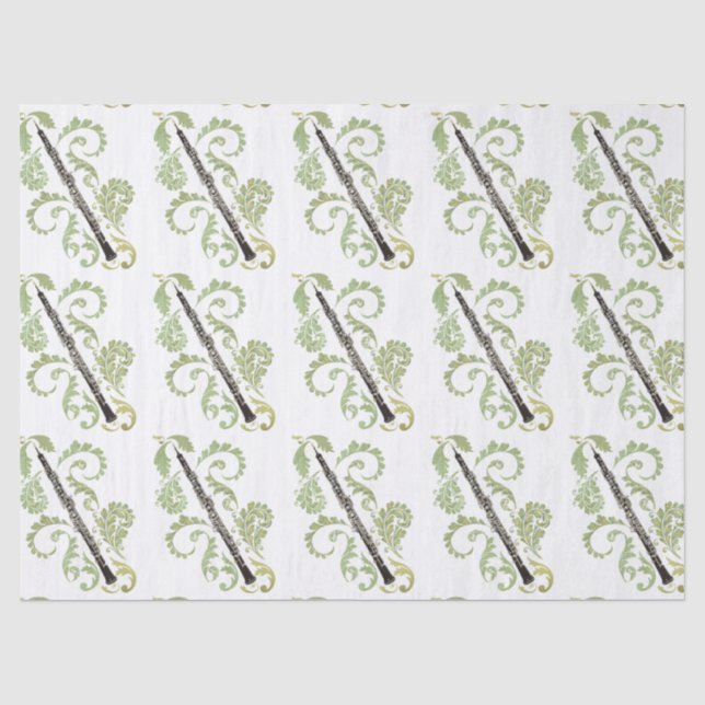 Papel De Seda Oboe e folha (Frente )