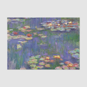 Papel De Seda Obra-Prima de Monet Ninféias Pintura