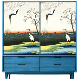 Papel De Seda Obras-primas de Hiroshige de gruas