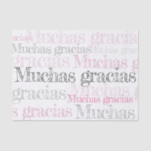 Papel De Seda Obrigado do espanhol de Muchas gracias/você lenç