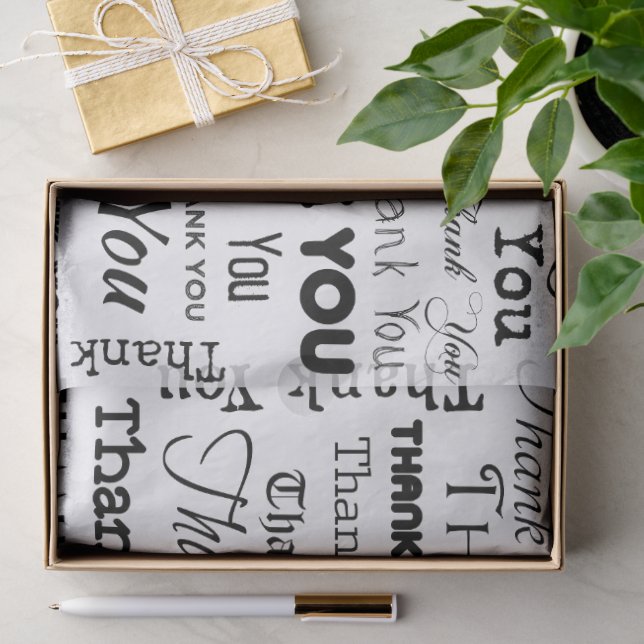 Papel De Seda Obrigado (em branco) (Presente)