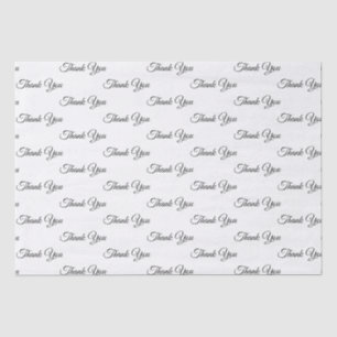 Papel De Seda Obrigado, Obrigados clássicos, elegante e branco 