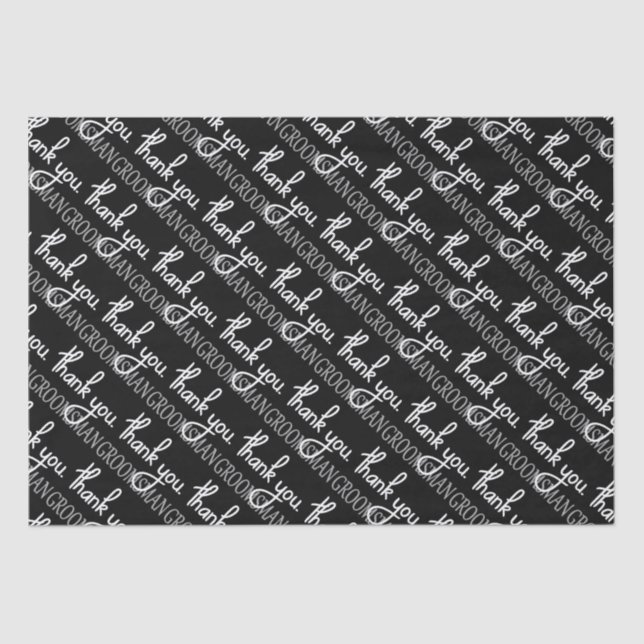 Papel De Seda Obrigado Padrinho de casamento (Frente )