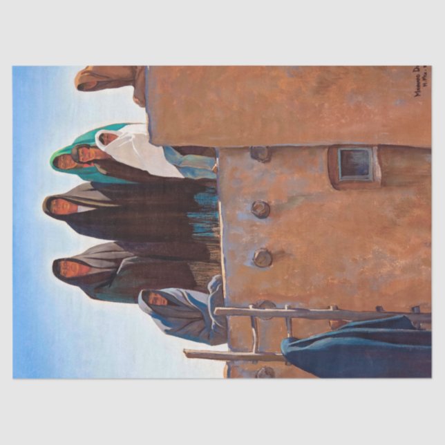 Papel De Seda Observadores do Housetop por Maynard Dixon (Frente )