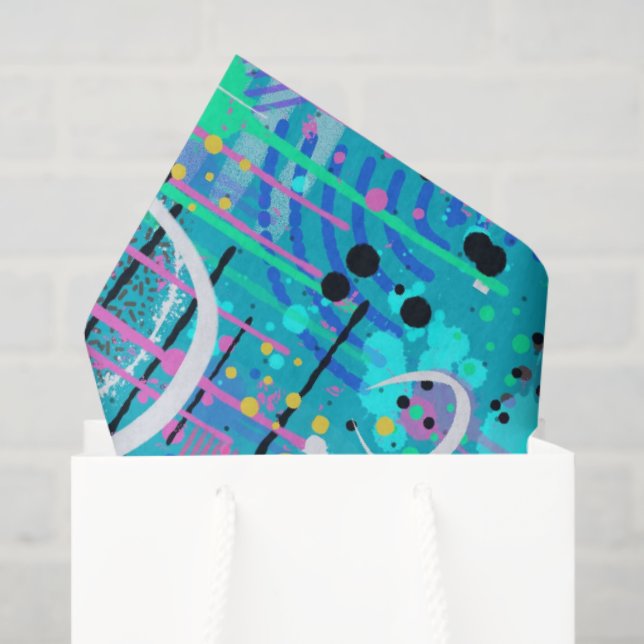 Papel De Seda Ocean Bubbles: Maximalist Art (Sacola de presentes)