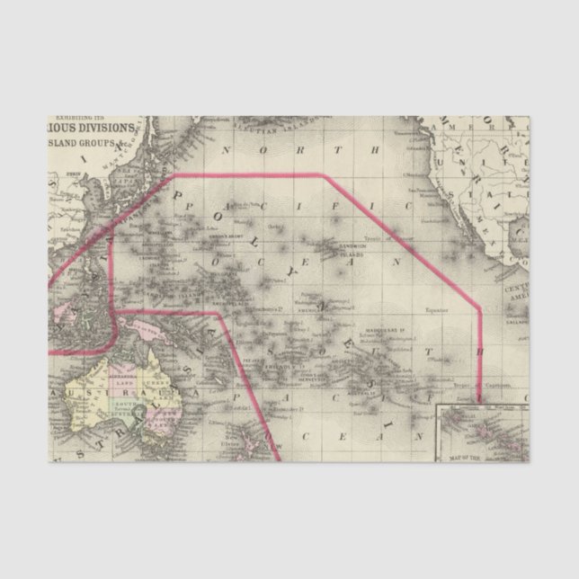 Papel De Seda Oceanica, ilhas de sanduíche 2 (Frente )