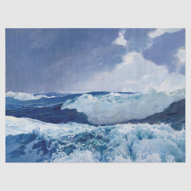 Papel De Seda Oceano médio por Frederick Judd Waugh (Frente )
