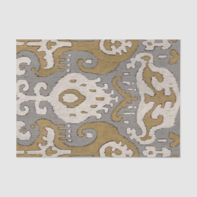 Papel De Seda Ochre Ikat II (Frente )