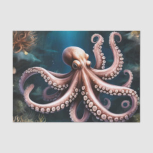 Papel De Seda Octopus de Profundidades Surreais