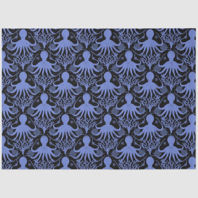 Papel De Seda Octopus (fundo escuro) (Frente )