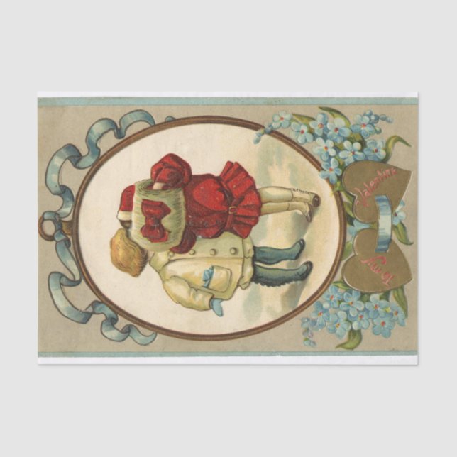 Papel De Seda Ocultando beijos de Namorados Doce (Frente )