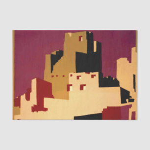 Papel De Seda Oeste do Sudoeste Pueblo WPA Nacional